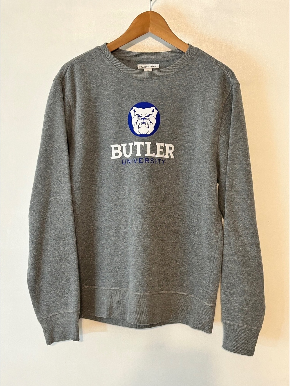 Amazon Essentials Butler University Gray Crewneck Sweatshirt Medium